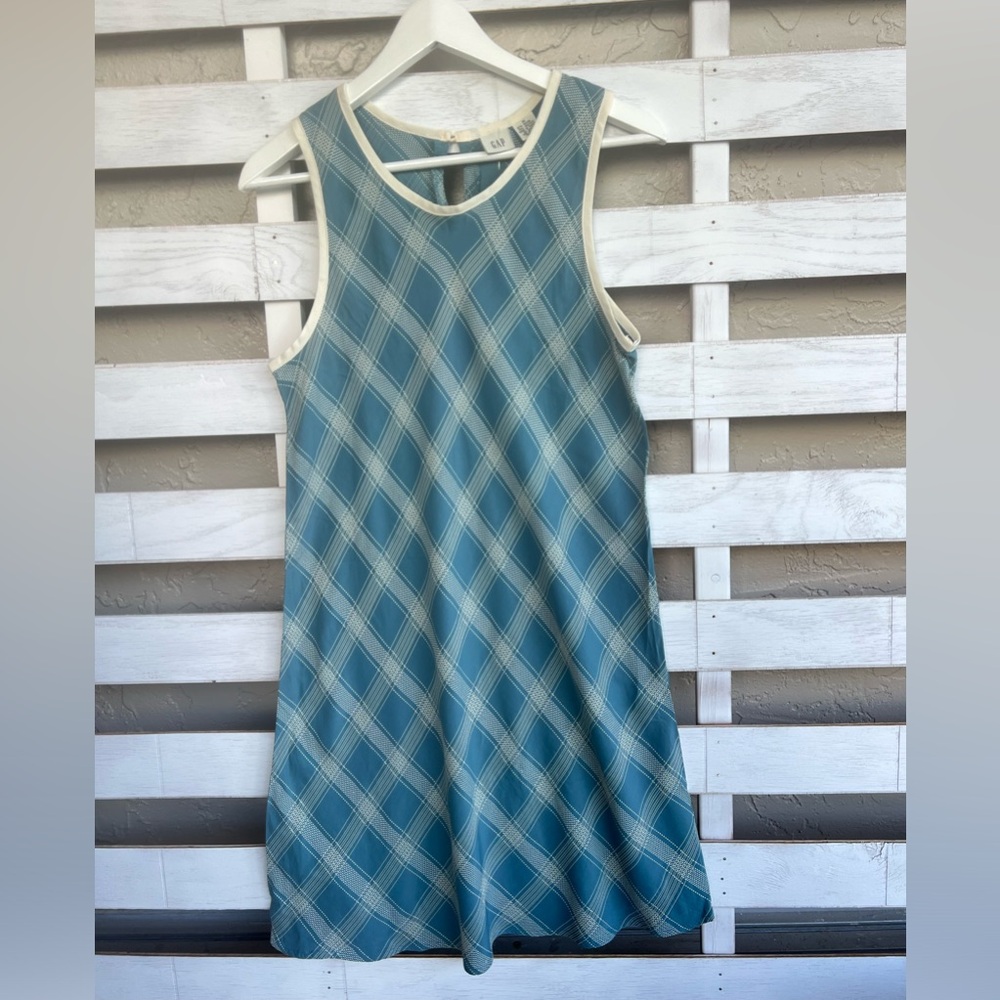 Gap Y2K Checkerboard Summer Sheath Dress Women Size M